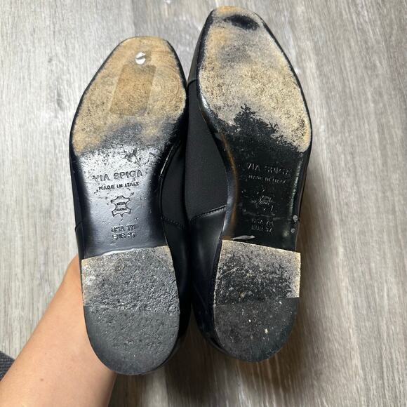 Via Spiga Black Leather Flats - Picture 8 of 8